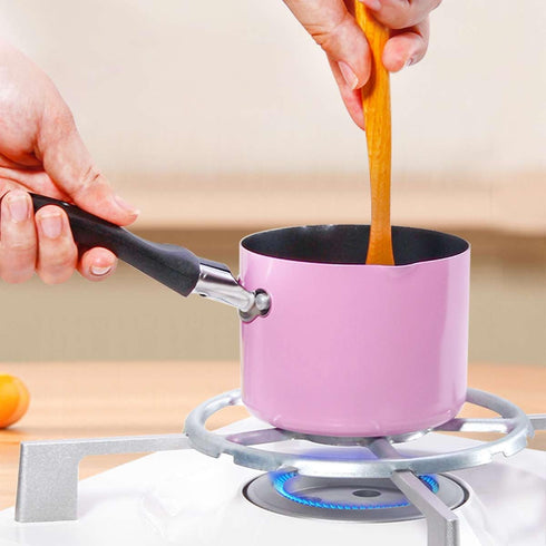CHEFMADE Mini Milk Coffee Warmer, Non-stick 550ML Milk Chocolate Coffee Butter Warmer Pot With Double Diversion Port...