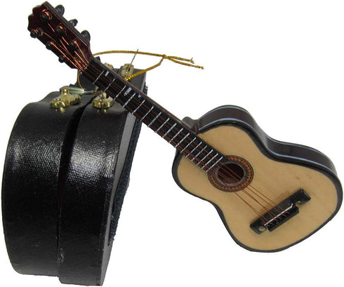 Kurt Adler J4544 5.52" Wood Pearlized Guitar Ornament...