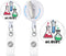 LAB Life Medical Badge Reel Retractable with Alligator Clip, Cute Retractable ID Badge Holder ID Card Holder Name Badge Clip, Laboratory Science N...