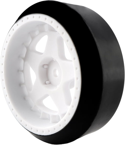 4PCS 12mm Hub Wheels,1 : 10 Hard Plastic RC Drift Cars Tires for Traxxas HSP Tamiya HPI Kyosho On-Road Drifting Car(White)...