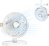USB Table Fan,Personal Quiet 5 Speeds Desktop Portable Fan,Small But Powerful,Battery Fan Adjustable Desk Fan 360° Rotation for Office,Bedroom(Whi...