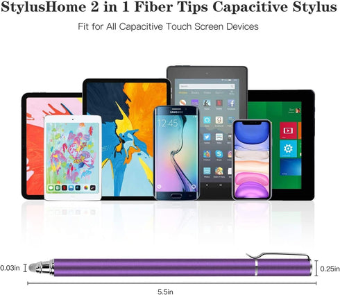 Fonus Purple Stylus for Galaxy A03s A13 A14 A23 A53 A54 5G Phones - Touch Screen Pen Fiber Tip Aluminum Lightweight M9X Compatible with Samsung Ga...