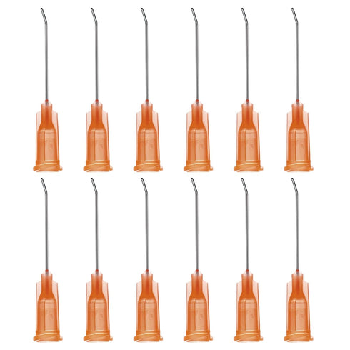 PATIKIL Blunt Tip Dispensing Needles with Bent Blunt Needle, 12 Pcs 1 Inch 15G Industrial Liquid Dispenser Needle for Refilling Liquid Ink Adhesiv...