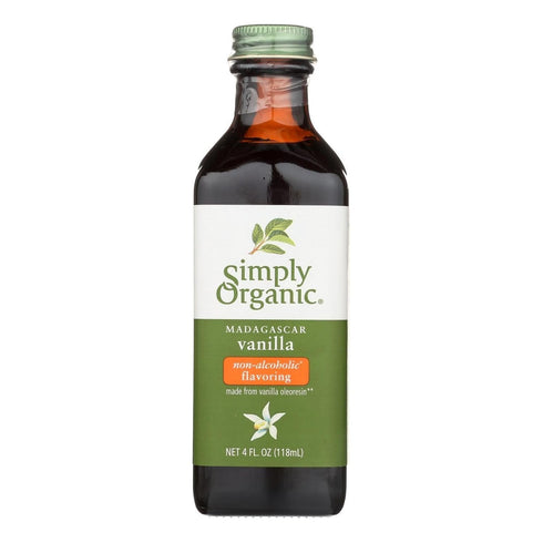 Simply Organic Non-Alcoholic Vanilla Flavoring, 4-Ounce Glass Jar, Certified Organic, Alcohol Free Vanilla...