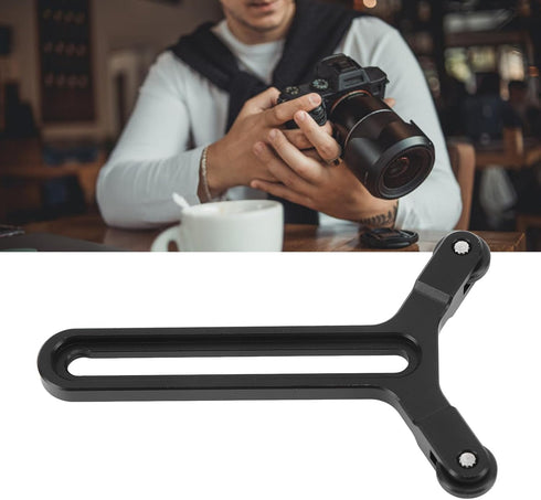 Y Bracket with Double Wheels, Quick Release Lens Support Bracket with a 1/4in Slide Screw Adjustable Lens Support System for DJI Ronin S SC...