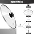 Pan Lid 8.7 Inch - Tempered Glass Pot Lid - Replacement Pan Cover for Cast Iron Skillets, Frying Pans, Pots and Wok, Heat Resistant Handle...