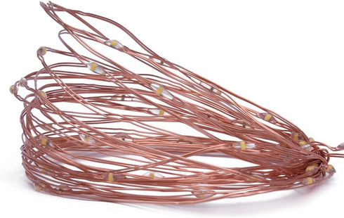Sterno Home 66' USB-Powered LED Fairy Lights, Copper Wire...