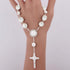 2Pcs Car Rosary for Rearview Mirror,Rosary for Car,Auto Rosary Hanging Ornament Car Rosary Ball Beads Cross Rosary Bracelet Car Decorations for Wo...