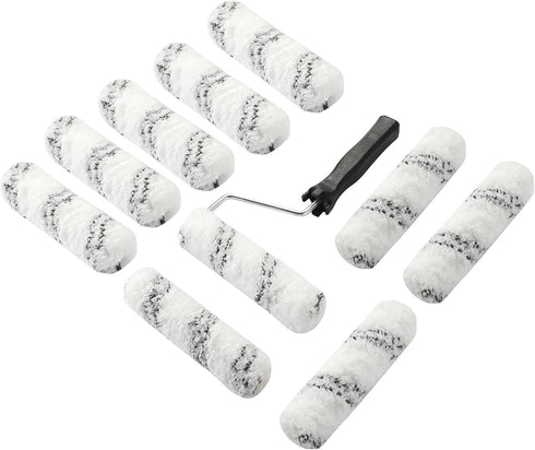 Paint Roller 6 Inch 3/4 in Roller Naps,High-Density Microfiber Mini Roller with Frame,11 Piece Small Paint Roller Tool Kit for Oil and Water Based...