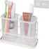 White Toothbrush Holders for Bathrooms, Toothbrush Holders Wall Mounted with 2 Cup, Dry & Wet Separation, Bathroom Countertop Organizer and Storag...