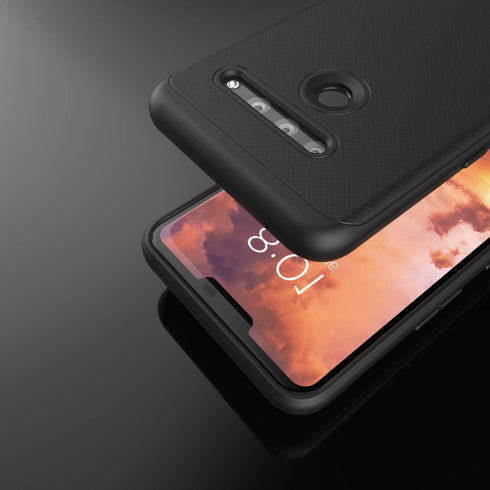 ENCASED LG V50 ThinQ Case (Thin Armor) Slim Fit Flexible Grip Phone Cover - Black...