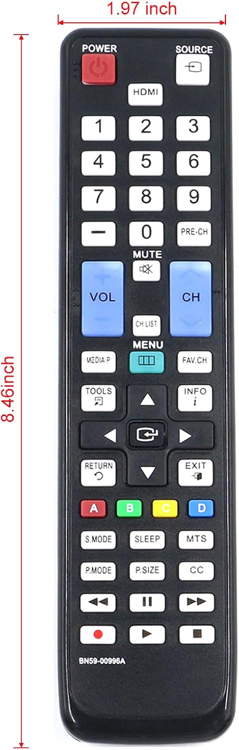 BN59-00996A Replaced Remote Controller fit for Samsung Tv LN32C540 LN37C530 LN40C530 LN46C530 LN46C540 LN52C530 PL50C530 PN50C530 PN50C540 PN58C54...