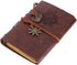 EvZ Leather Writing Journal Notebook, 7 Inches Vintage Nautical Spiral Blank String Diary Notepad Sketchbook Travel to Write in, Unlined Paper, Re...