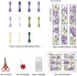 FREEBLOSS 6 Set Iris Cross Stitch Bookmark Kits Hand Embroidery Kit for Beginners Counted Cross Stitch Kit DIY Bookmark Kit Full Cross Stitch Embr...