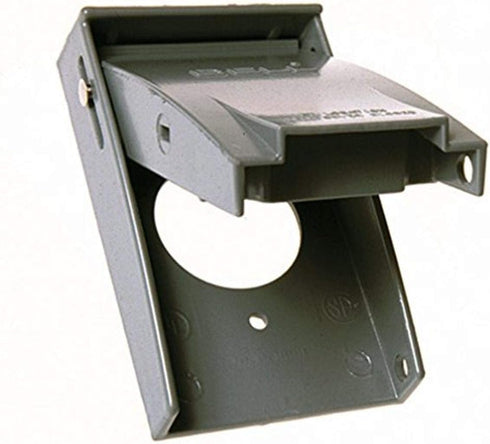 BELL 5026-0 Weatherproof Receptacle Device Outdoor Outlet Cover, Single, Gray...