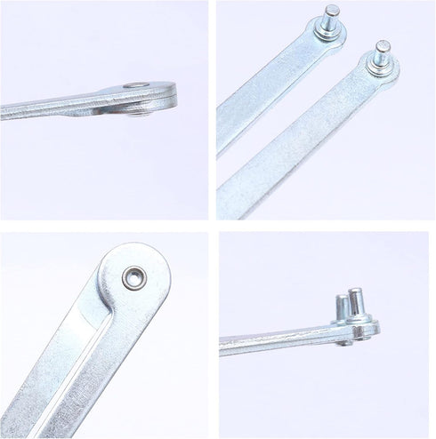 Universal Angle Grinder Wrench Adjustable Grinder Wrench Pin Spanner Face Spanner Plier for Round Nuts Plier Set(4mm), Silver...