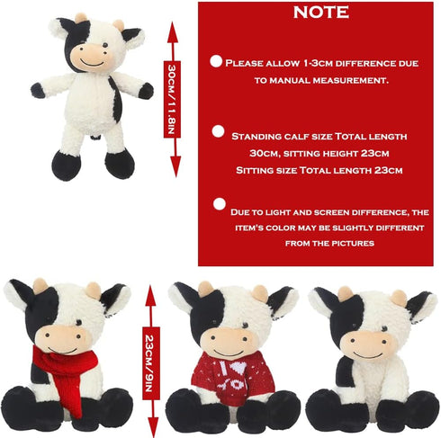 9" Cow Stuffed Animal,Cute Soft Stuffed Cow Plush Toy Gifts for Girls,Boys,Kids...