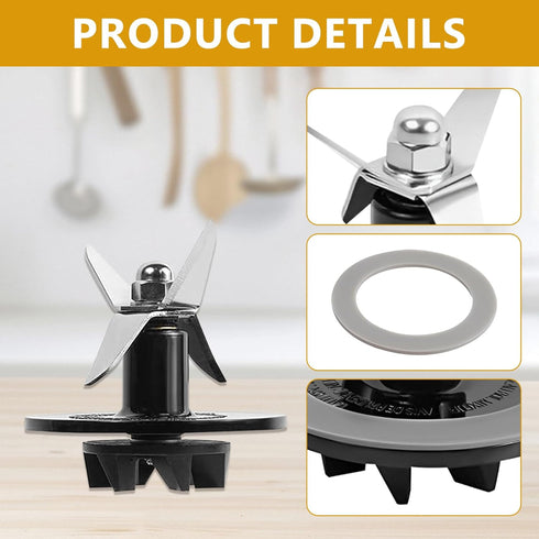 Replacement Parts Blender Blade Assembly with 2 Pieces Blender Gaskets,replacement parts for Cuisinart CBT-500, SB5600, CB600...