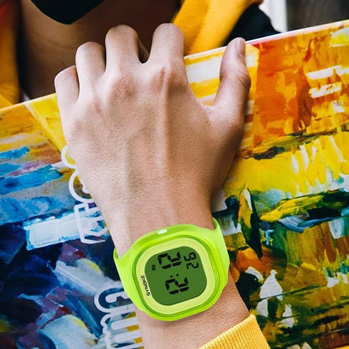 Gosasa Male and Female Digital Sports Watches LED Electron 50m Waterproof Luminous Silicone Watch...