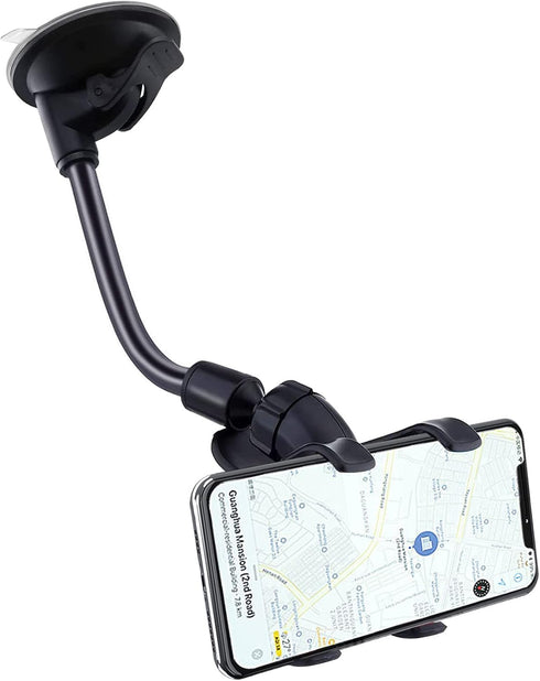 Car Phone Holder Mount Cell Phone Stand Windshield Dashboard Car Mount 360 Rotation for iPhone 15 14 13 12 11 Pro Max XS X XR 8 SE/Samsung Galaxy ...