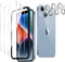 3 Pack Tempered Glass Screen Protector for iPhone 14/13?6.1 inch? + 3 Pack Camera Lens Protecto,Mounting Frame, Anti-Fingerprint, 9H Hardness, Scr...