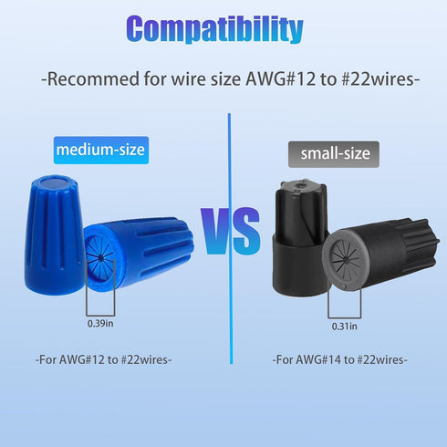 30PCS Waterproof Wire Electrical Connectors 22AWG-12AWG, Outdoor Seal Electrical Twist Nuts Caps Cable Terminal Connector for Landscape Light, Irr...
