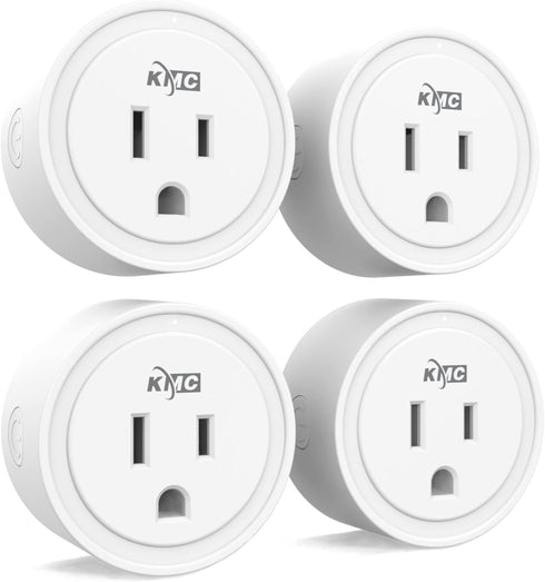KMC Smart Plug Mini 4-Pack, Wi-Fi Outlets for Smart Home, Remote Control Lights and Devices from Anywhere, No Hub Required, ETL Certified, Works w...