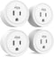 KMC Smart Plug Mini 4-Pack, Wi-Fi Outlets for Smart Home, Remote Control Lights and Devices from Anywhere, No Hub Required, ETL Certified, Works w...