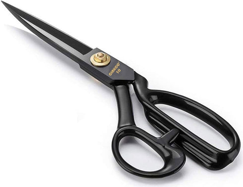 CINKCO® 10.0 inch Professional Sewing Scissors Heavy Duty 65Mn Forged Alloy Steel Premium Household Office Shears Ultra Sharp for Thickened Leathe...