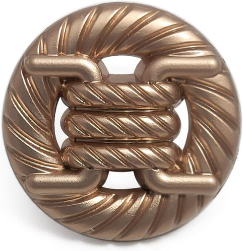 20 pcs Golden Hollow Rope Knots Metal Shank Sewing Buttons for Coats -25mm -1"...