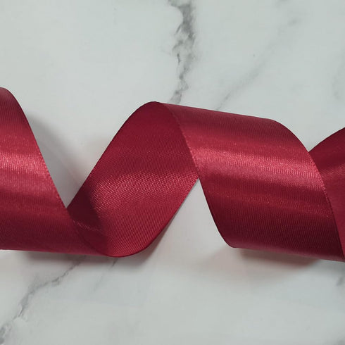 1-1/2 inch Satin Ribbon for Craft Gift Wrapping 25 Yards Silky Polyster Ribbon Roll for Handmade Hair Bow Wedding Party Decor Flower Bouquet,Burgu...