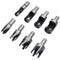 8Pcs Wood Plug Cutter Carbon Steel Straight and Taper Claw Drill Bit Set Woodworking Hole Saw Cutting Tool 5/8" 1/2" 3/8" 1/4"...