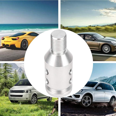 Shift Knob Adapter, Automotive Gear Manual Transmission Non Threaded Shifters Kit Universal Car Aluminum Alloy Racing Replacement Retainer with Sc...