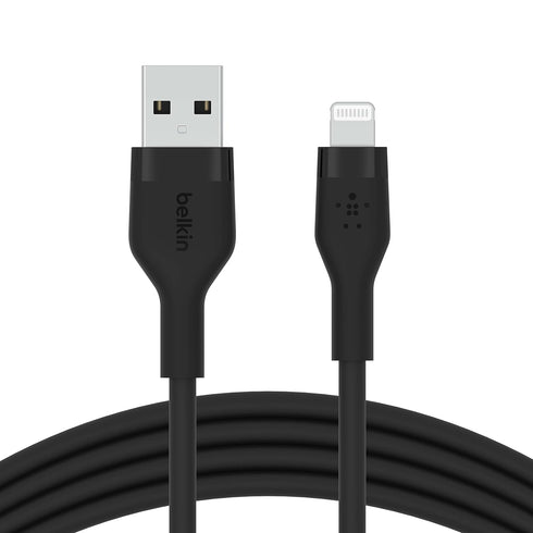 Belkin BoostCharge Flex Silicone USB Type A to Lightning Cable (1M/3.3FT), MFi Certified Charging Cable for iPhone 13, 12, 11, Pro, Max, Mini, SE,...