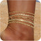 Plus Size Ankle Bracelets for Women Large Ankle, 14K Gold Filled Dainty Layered Cuban Paperclip Link Chain Anklets for Women Extra Large Anklet Go...