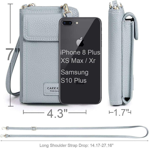 Women Crossbody Cell Phone Bag Small Shoulder Purse Leather Travel RFID Card Slots Wallet Case Handbag Phone Pocket Baggap Clutch for iPhone 11 Se...