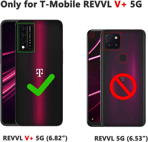 Annymall for T-Mobile Revvl V Plus 5G Case, Full Body Heavy Duty Shockproof Triple Layer with Built in Screen Protector Durable Rugged Protective ...