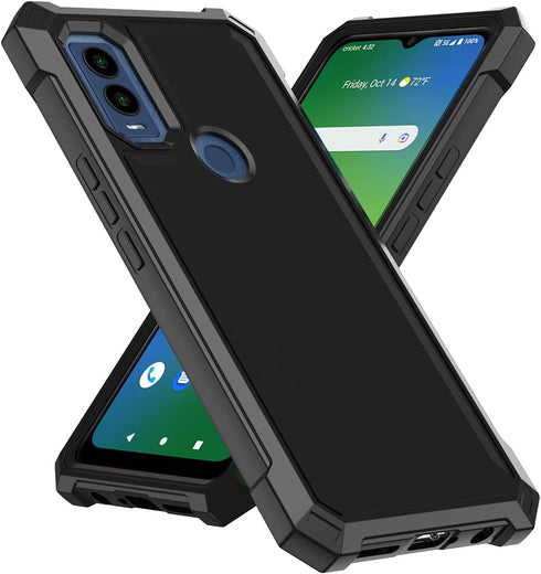 for Cricket Innovate E 5G case, with Tempered Glass Screen Protector 360 Full-Body Soft TPU Bumper Shockproof Silicone Protective Phone Cover Case...