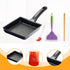 Tamagoyaki Pan Non Stick Japanese Omelette Pan,Cast Iron Rectangle Tamago Pan Small Frying Pan, Tamagoyaki Eggs Pan - Omelette Pan - with Silicone...