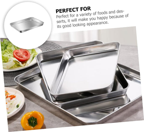 Barbecue Plate Tray korean bbq grill pan stainless steel bakeware stainless steel tray baking pan stainless steel fruit tray food oven trays cake ...