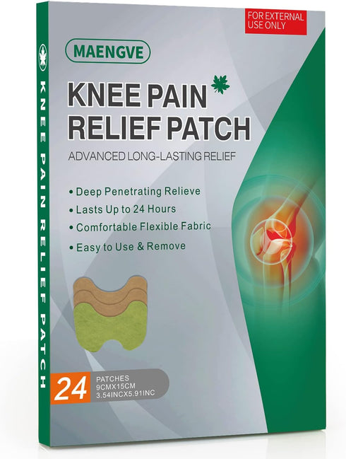Pain Relief Patches, Knee Pain Relief Patch 24 Pcs for Joint Pain Neck and Shoulder Muscle Soreness, Long Lasting Warm Knee Patch...