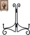 Black Iron Plate Stand, 12 Inch Plate Holder for Display, Small Metal Plate Display Stands for Cookbook, Picture Frame, Photo, Decorative Plates (...