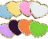 Shelzy’s Designs Towel Embroidered Heart Patches - 3pc Glitter Chenille Sticker or Glue on Appliques,Triple-Pack in Pink or White with Elegant Gol...