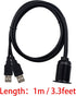 Duttek USB Panel Flush Mount Cable, Dual USB 2.0 Male to Female Extension Cable, USB Mount, Dash Mount, Flush Mount, Panel Mount Cable, for Car, B...
