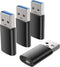 USB C to USB Adapter (4 Pack), USB C Female to USB Male 3.0, USB Type C Adapter Compatible with iPhone 15/14/13/12, iPad Pro/mini/air, Samsung Gal...