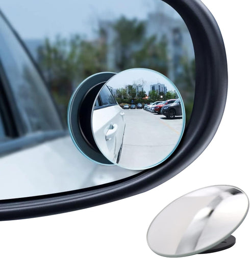 4 Pcs Blind Spot Car Mirror, 2" Round Wide Angle Adjustable Blind Spot Mirror, HD Glass Frameless Convex Rear View Mirror, Round Glass Blind Spot ...