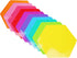 10 Pieces Hexagon Shaped Colorful Stickers Dry Erase Board Marker Removable Vinyl Dot Teachers Classroom Table Wall Decal...