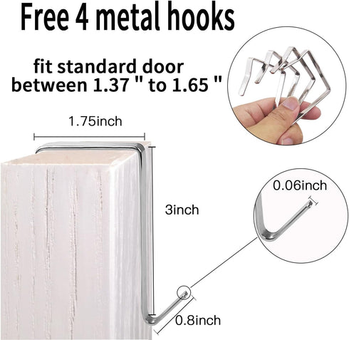 1 Pack 35 Breathable Mesh Pockets Large Hanging Shoe Organizer Over The Door Shoe Rack for Closet Door Storage Shoe Holder Hanger, 4Hooks, Grey (6...
