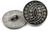 Bezelry 12 Pieces Spiral Petals Metal Shank Buttons. 20mm (3/4 inch) (Antique Silver)...