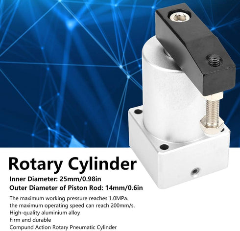 YWBL-WH Rotary Pneumatic Cylinder Double?Acting 90 Degree Angle Clamping Corner Pressing Rotate Cylinder Air Swing Tool(ACK25-90L), Cylinder...